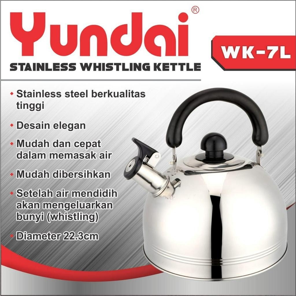 ORIGINAL Yundai Teko Whistling Kettle Ceret WK 7LITER masak Air TEKO 5 LITER