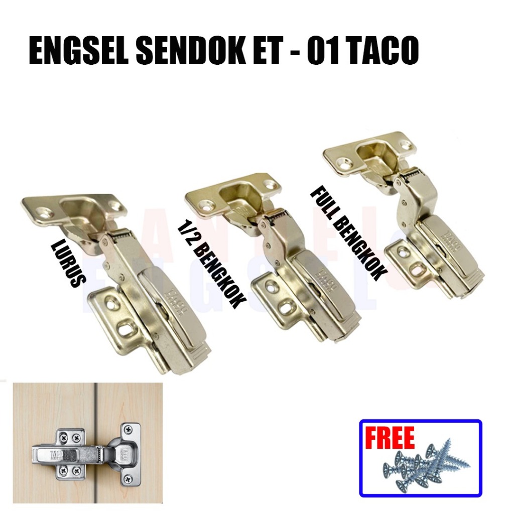 Engsel TACO ET-01 Series 35MM Engsel Sendok Slow Motion Hidrolik
