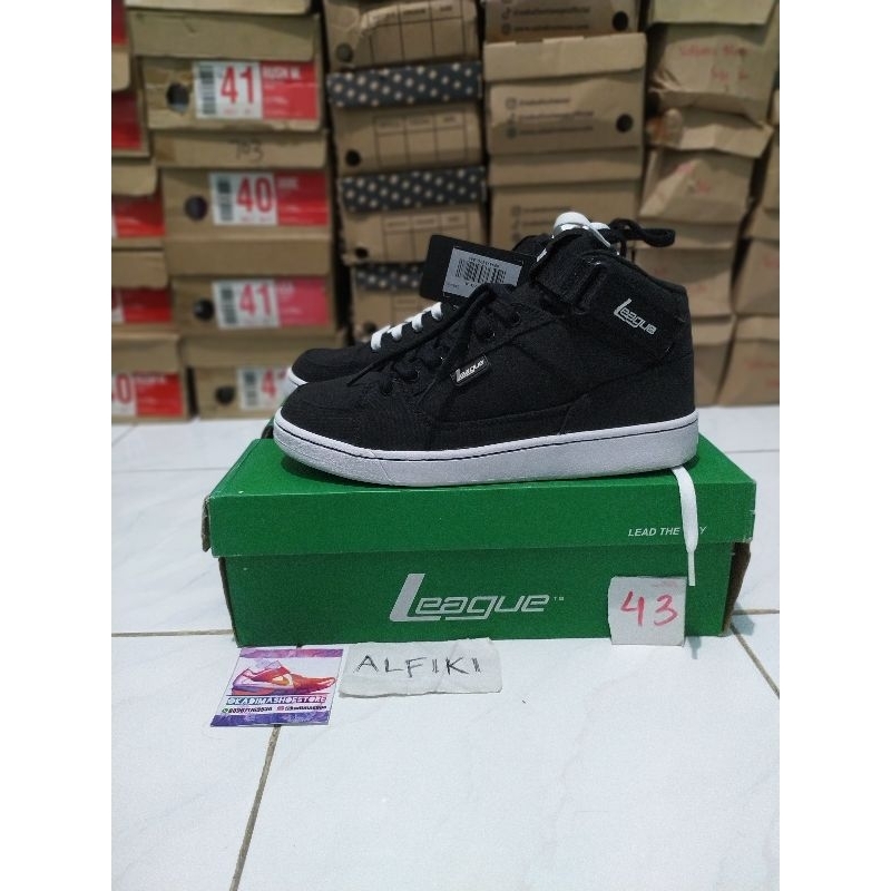 Sepatu League Geof Cvs M Black Original size 43