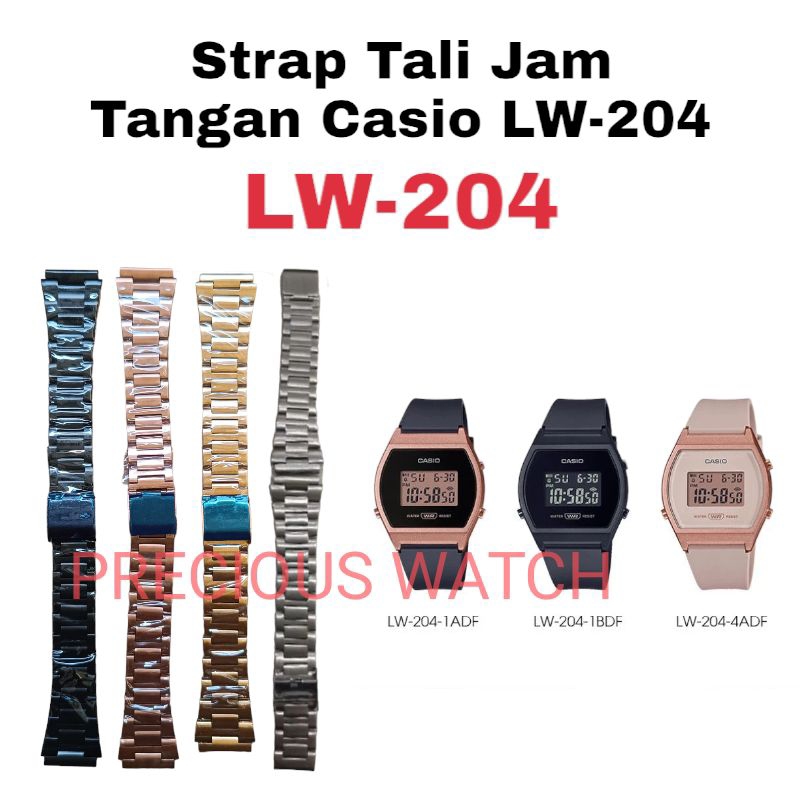 Strap tali jam tangan stainless utk jam tangan Casio LW-204 casio LW204 casio LW 204