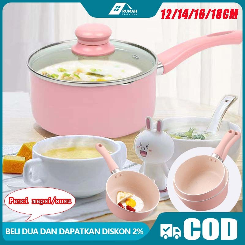 PROMO 16CM PANCI MILK POT PANCI SUSU ANTI LENGKET/PANCI MPASI REBUS ENAMEL