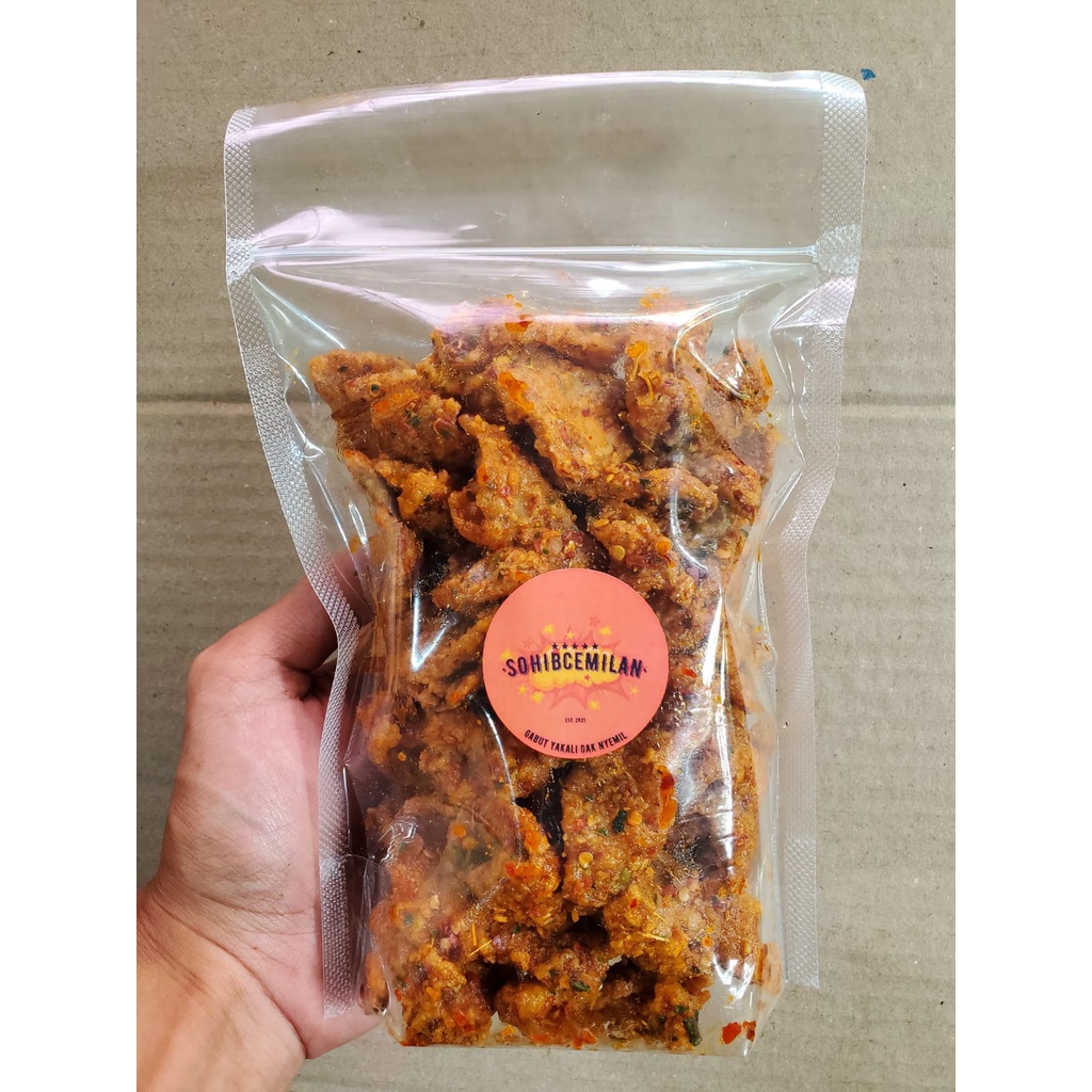

1212 Product HOT Keripik Kulit Ayam Crispy Pedas Daun Jeruk 3gr gas