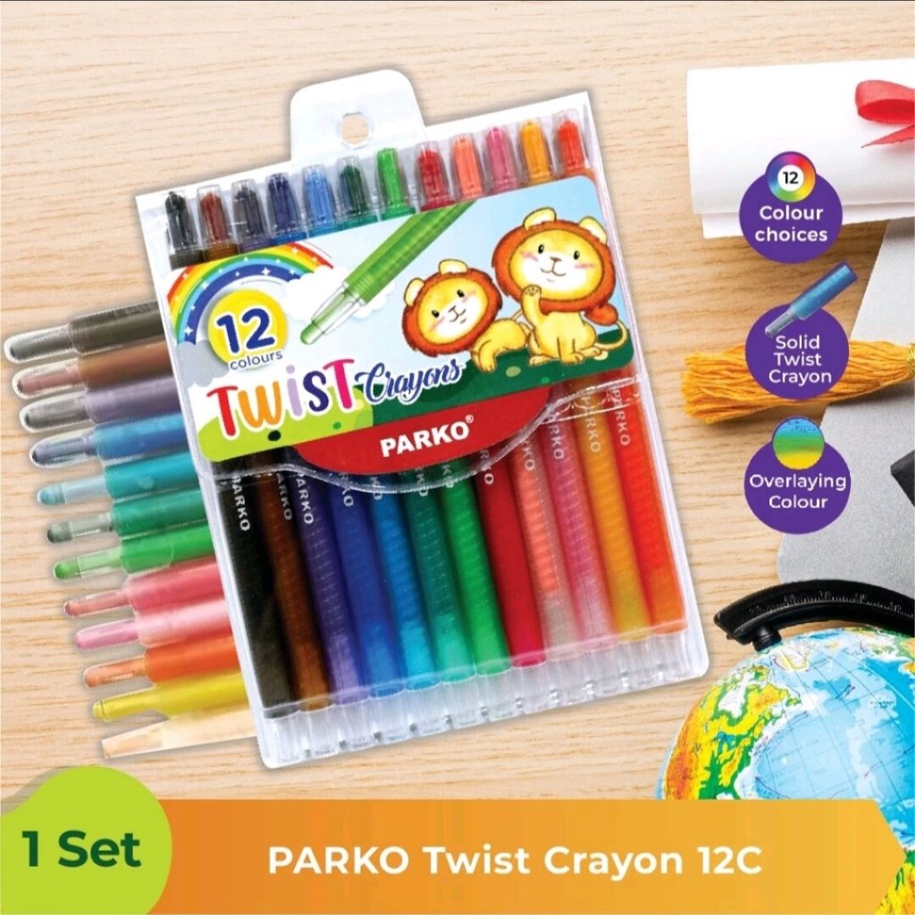 

GREEBEL CRAYON TWIST / PUTAR 12 WARNA