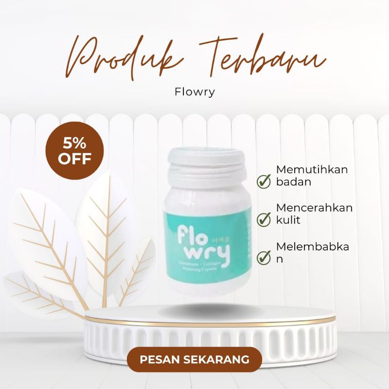 FLOWRY GLUTATHIONE (BELI 2 GRATIS 1) COLLAGEN WHITENING CAPSULE PEMUTIH BADAN