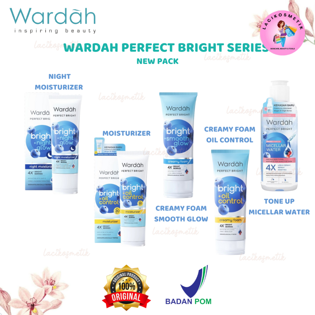 ✨LACIKOSME✨ WARDAH PERFECT BRIGHT SERIES - CREAMY FOAM MOISTURIZER TONE UP