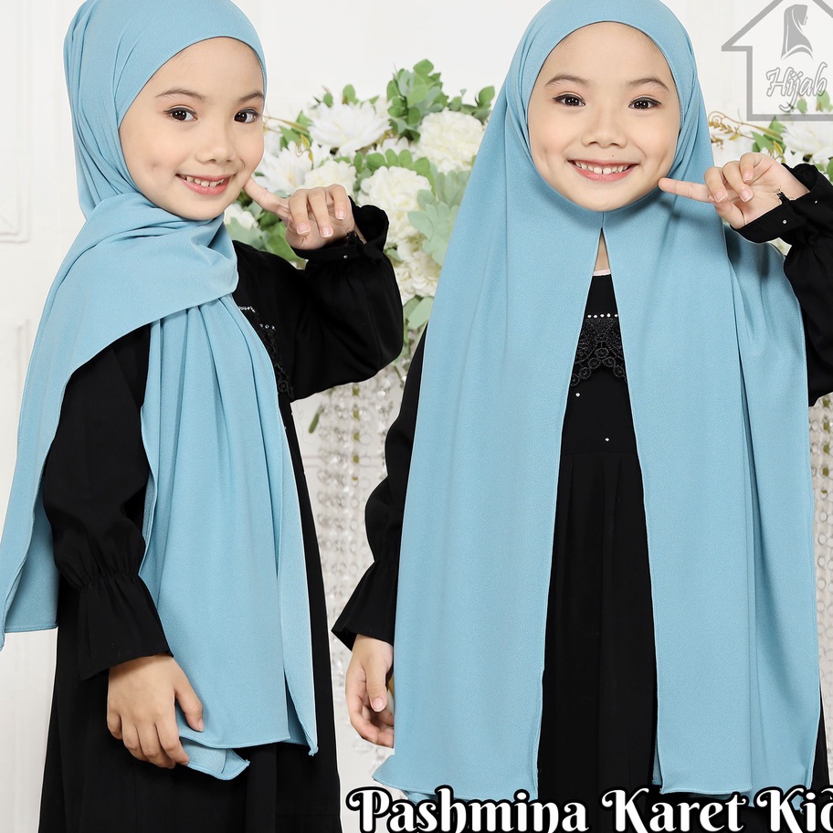 Terlaku Pashmina Instan Karet Kids Jersey Airis Kerudung Pashmina Anak Hijab Anak Jilbab Instan Ruma