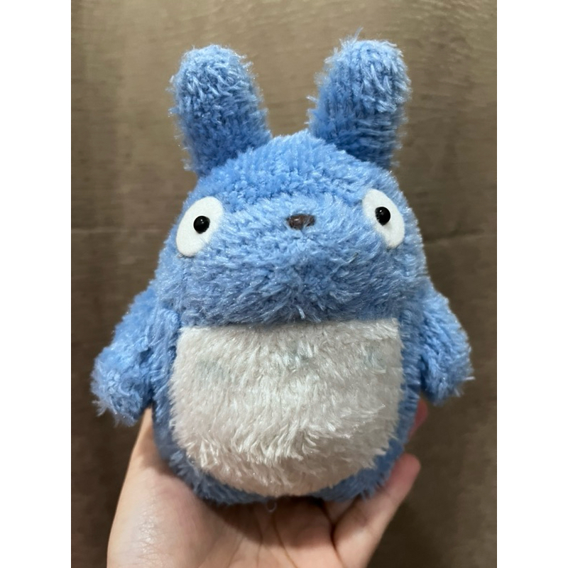 [rare] Boneka Totoro biru fuzzy fur Ghibli Studio Blue Totoro soft spikey