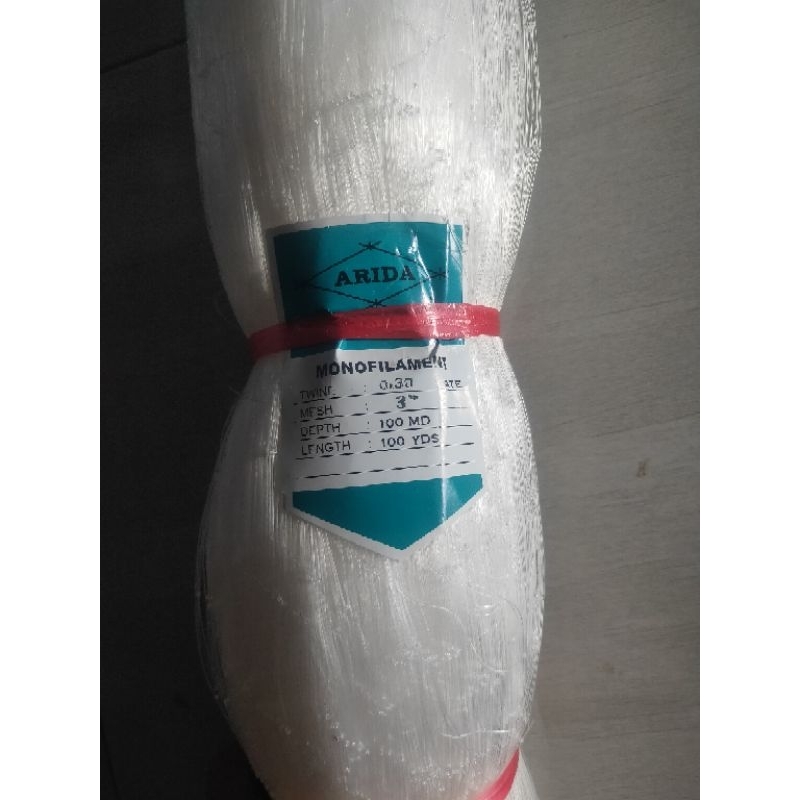 jaring ikan arida 0.30"3 inchi"100md/100yds Tate mata jaring rebah jaring ikan jaring nelayan