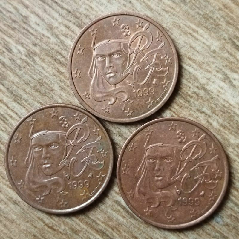 5 cent euro 1999 Perancis (3 keping)