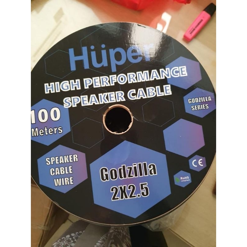 KABEL SPEAKER HUPER GODZILLA 2x2,5 SERABUT TEMBAGA KABEL ISI 2 100 METER