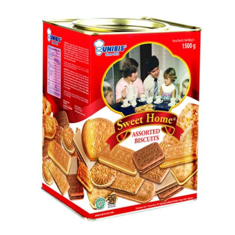 UNIBIS BISKUIT SWEET HOME KALENG SEGI 1500 GR