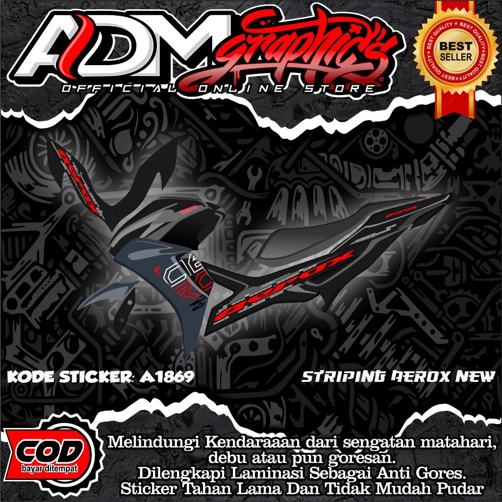STRIPING TERBARU AEROX NEW LIVERY 2024