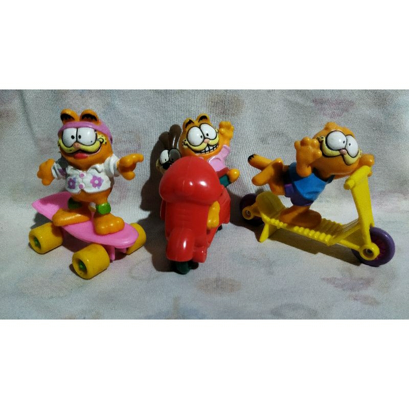 1988 Garfield Happy meal Mc Donald's vintage toys, Happy Meal Jadul, Happy Meal lawas. Collectible T