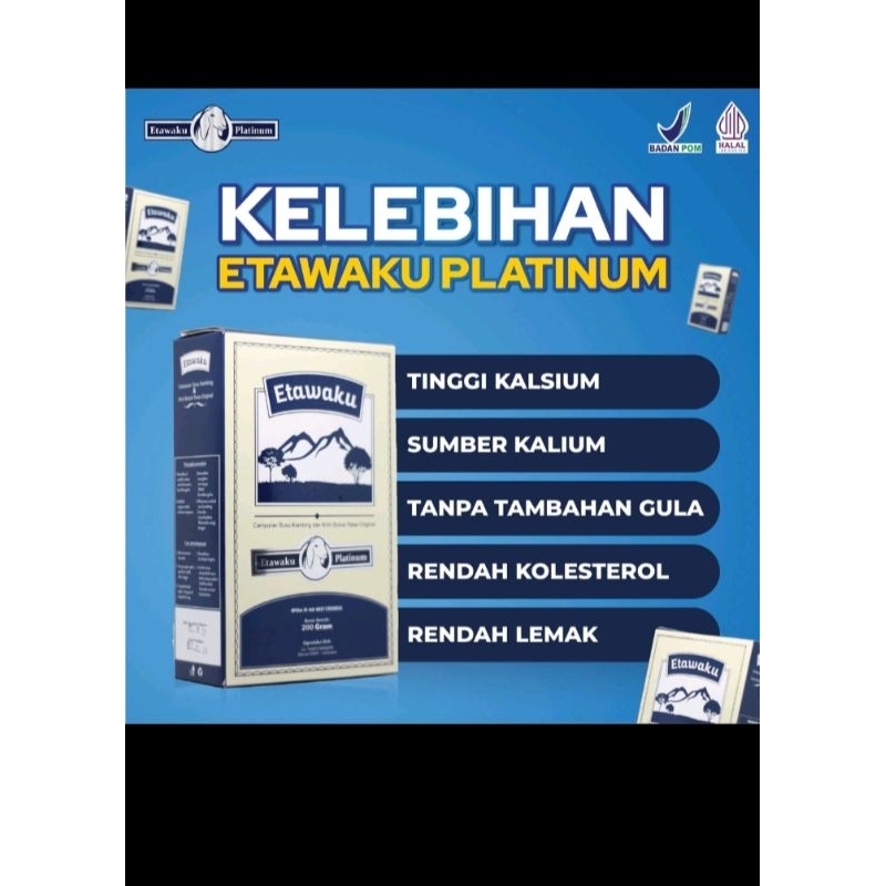 

ETAWAKU 200g ,susu kambing tinggi kalsium menjaga kesehatan tulang dan sistem pernapasan