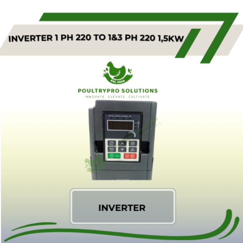 [READY STOCK] Inverter 1 Phase 220V ke 1/3 Phase 220V 1,5kW | Efisien & Tahan Lama