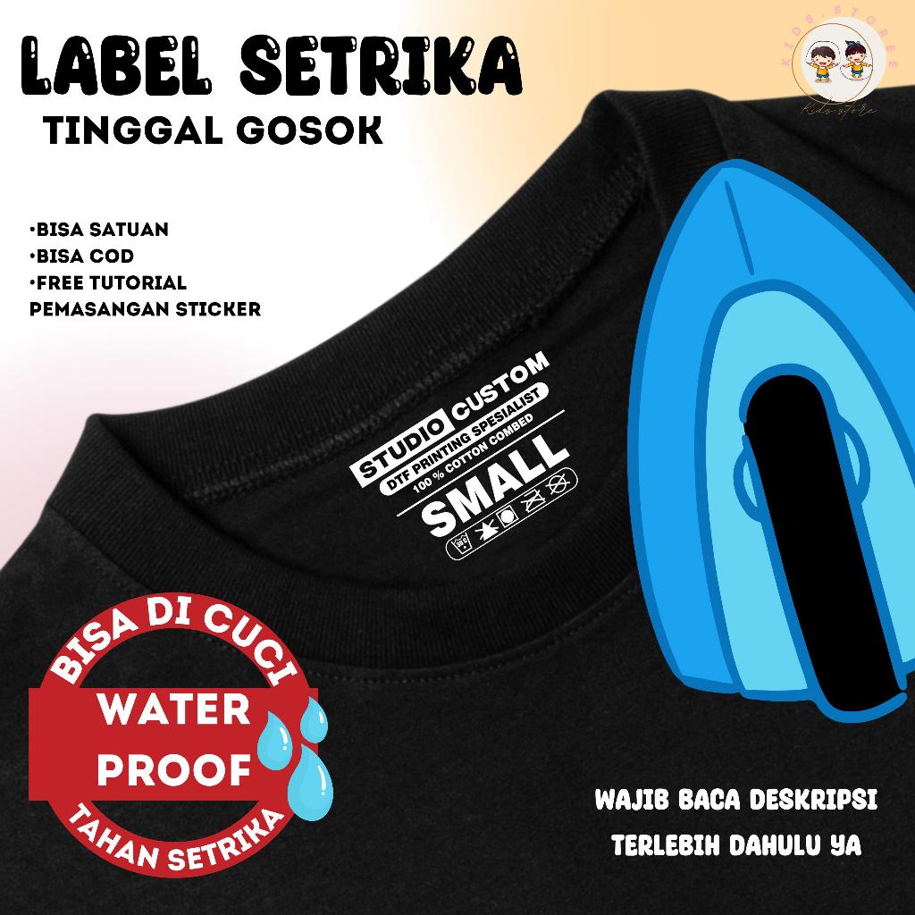 

Studiocustom Label logo brand tag size nama name stiker setrika sticker baju kaos kain anti air waterproof label DTF setrika sablon dtf satuan meteran jawa timur barat tengah kediri surabaya brendtag sticker nama punggung tinggal gosok