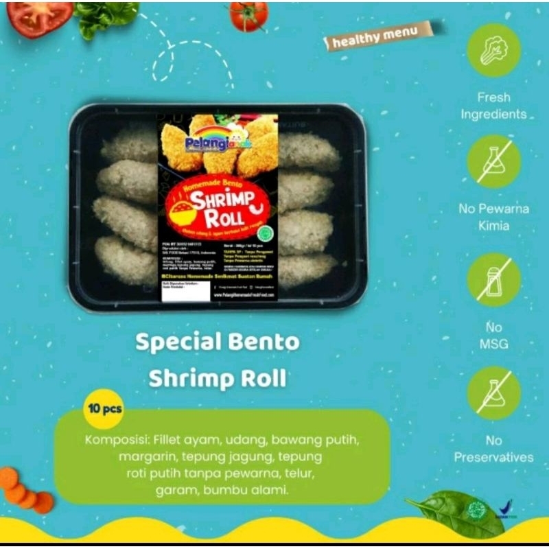 

shrimp roll pelangi food halal