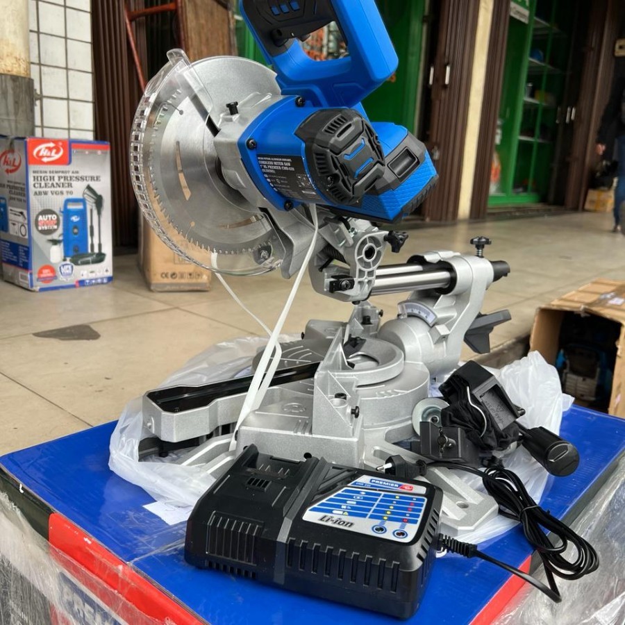 MITER SAW MITTERSAW BATERAI CORDLESS MITER SAW 7" SLIDING CMS-232 HL