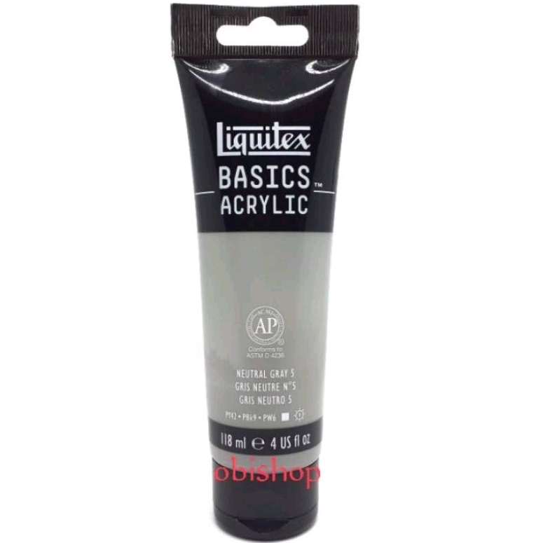 

Cat Akrilik Liquitex Basics Acrylic Colour 118 ml Neutral Gray 5