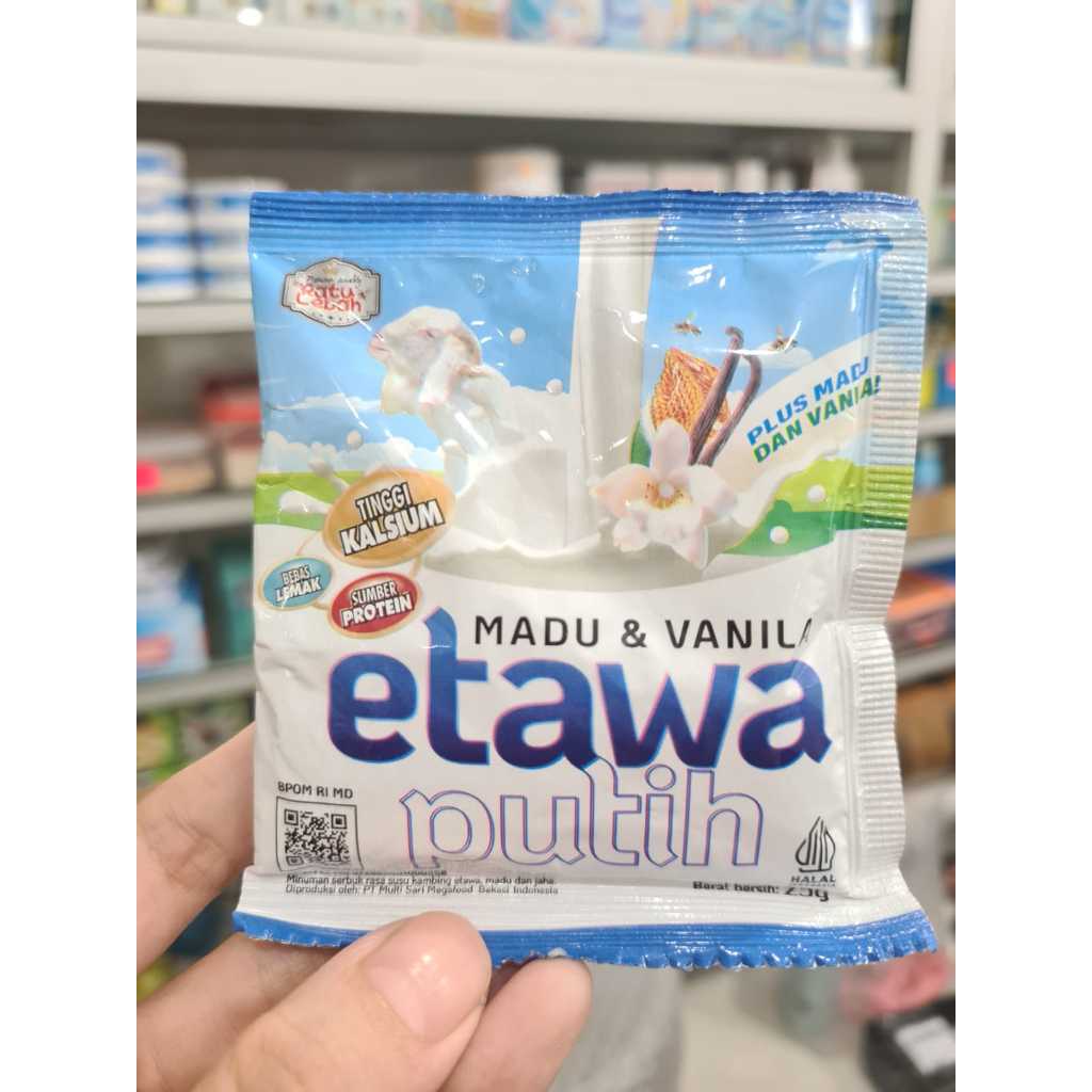 

SUSU KAMBING ETAWA MADU VANILA 1 SACHET RATU LEBAH TINGGI KALSIUM SUMBER PROTEIN BEBAS LEMAK