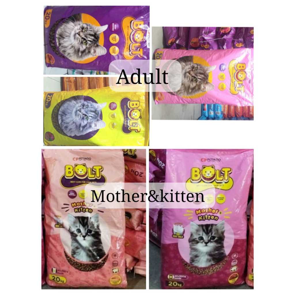 Bolt Cat 20kg FRESHPACK / BOLT CAT IKAN 20KG / BOLT CAT SALMON 20KG / BOLT CAT DONAT 20 KG / BOLT CA