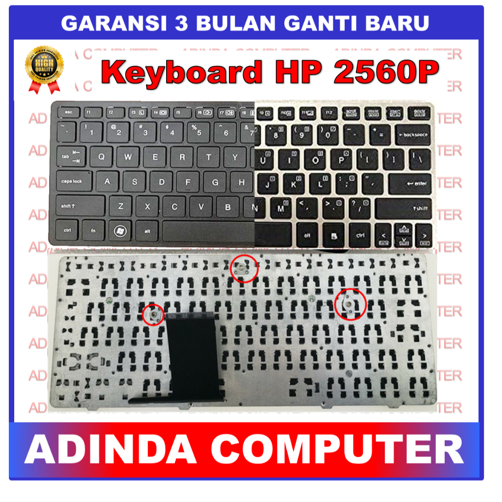 Keyboard laptop HP EliteBook 2560P 2570P 2570 2560