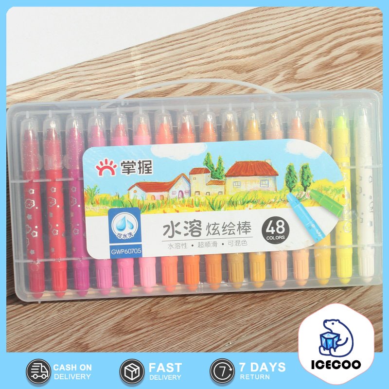 

CRAYON GRASP / CRAYON GRASP MATA SEDANG / SILKY CRAYON / WATER SOLUBLE CRAYON / KRAYON WARNA