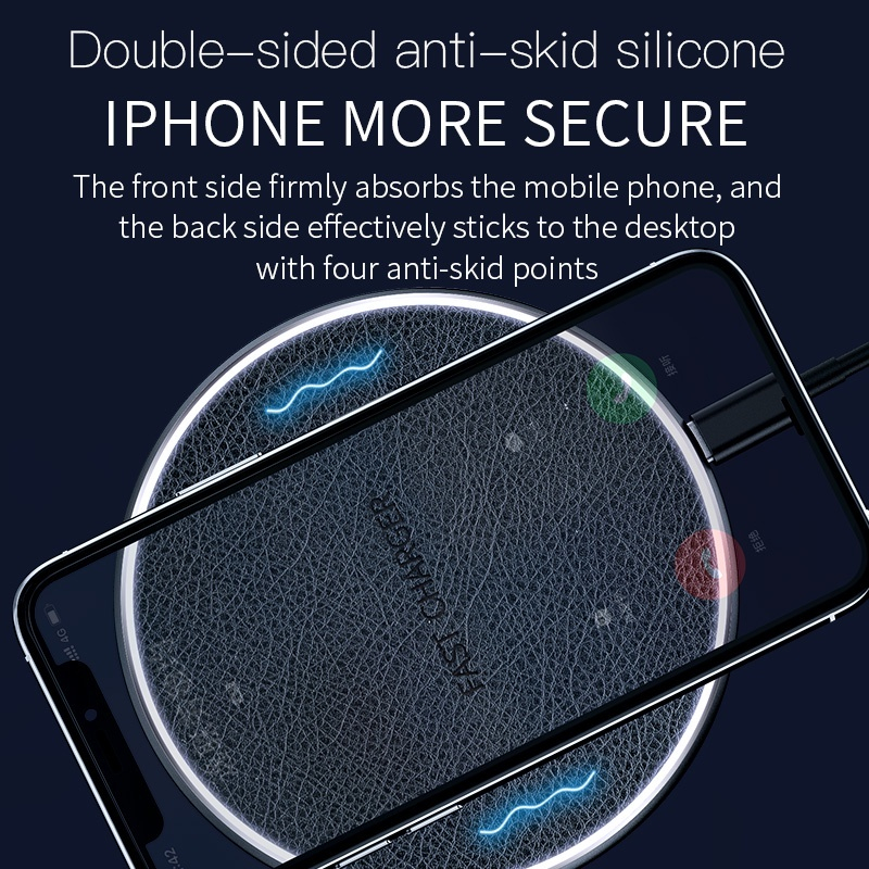 New Deals Kivee Sby Wireless Charger Handphone Wireless Charging 15W Fast Charging Iphone Samsung