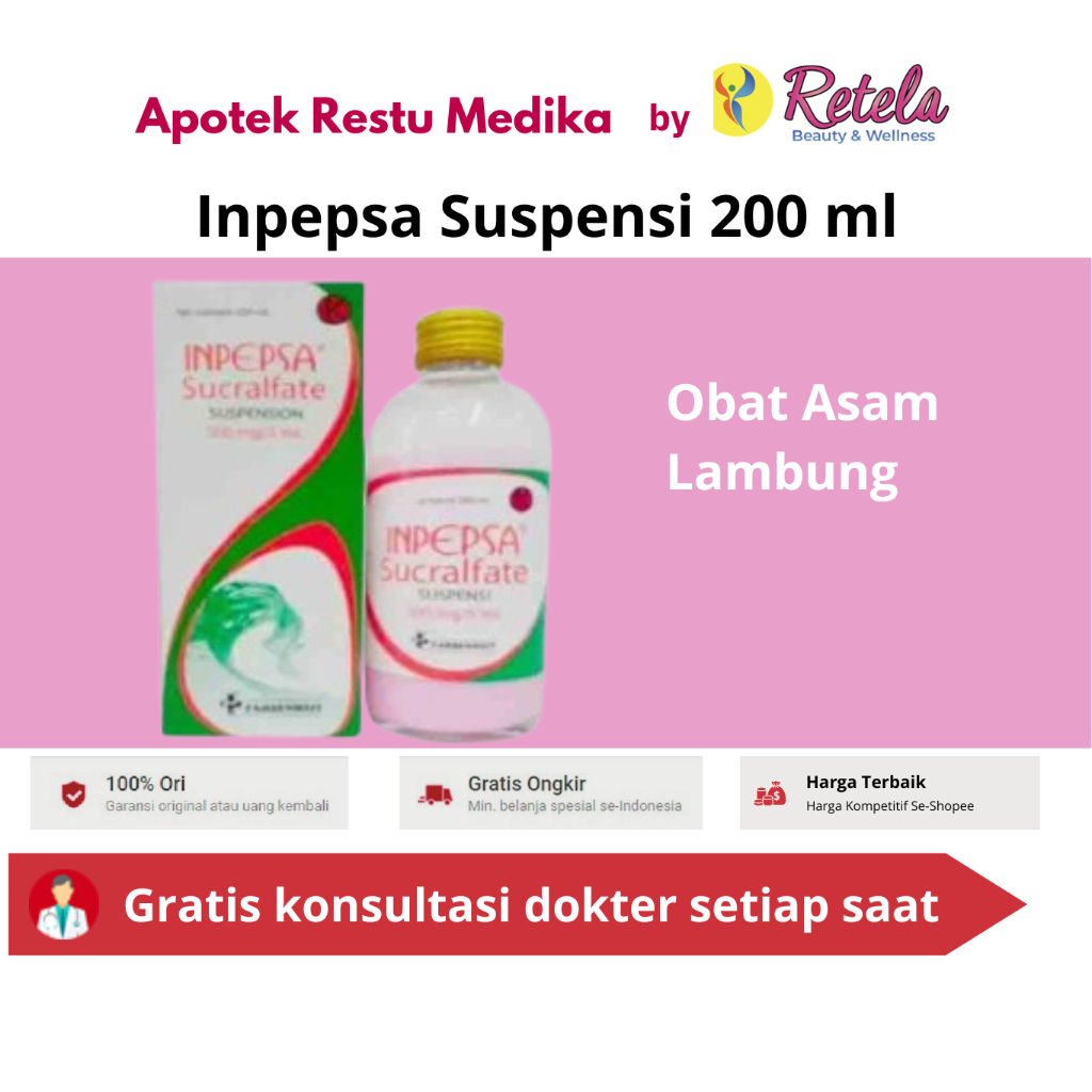 INPEPSA SYRUP 200ML / OBAT ASAM LAMBUNG
