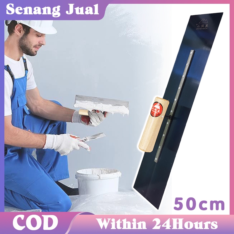 50cm Raskam Roskam Baja Trowel Asli Alat Acian Tembok Raskam Acian Baja