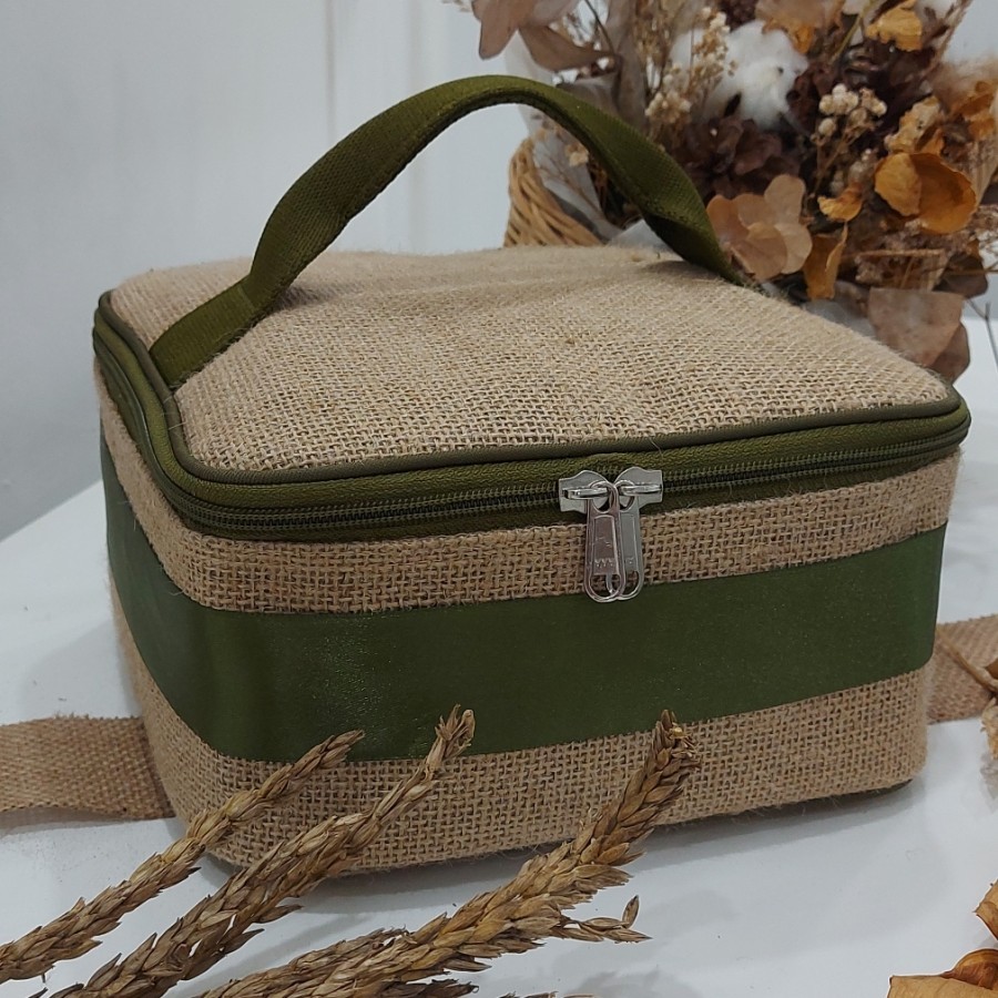 Tas Kosmetik Pouch Jute Goni