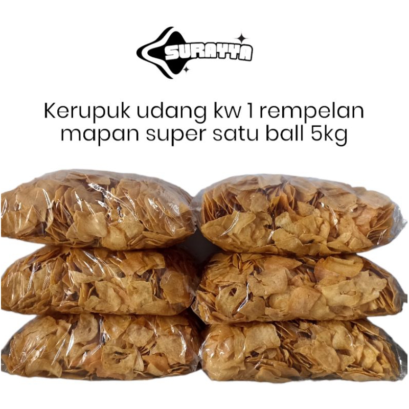 

Kerupuk udang rempelan mapan super kw1 satu ball 5kg