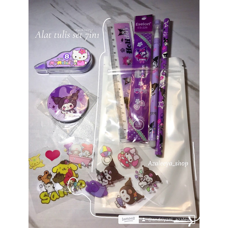 

Alat tulis set 7in1 untuk sekolah, kuliah, kerja, hadiah satu set 7 barang
