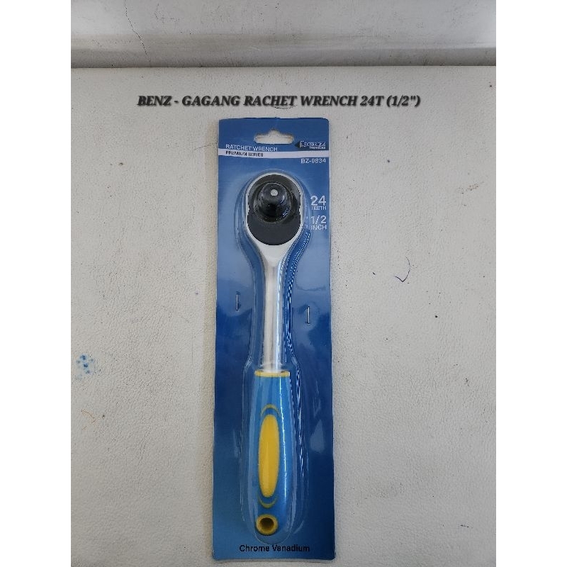 Benz Gagang Kunci Sok Putar 1/2" - CRV Ratchet Handle / Gagang Rachet / Gagang Kunci Shock Sok 1/2 i