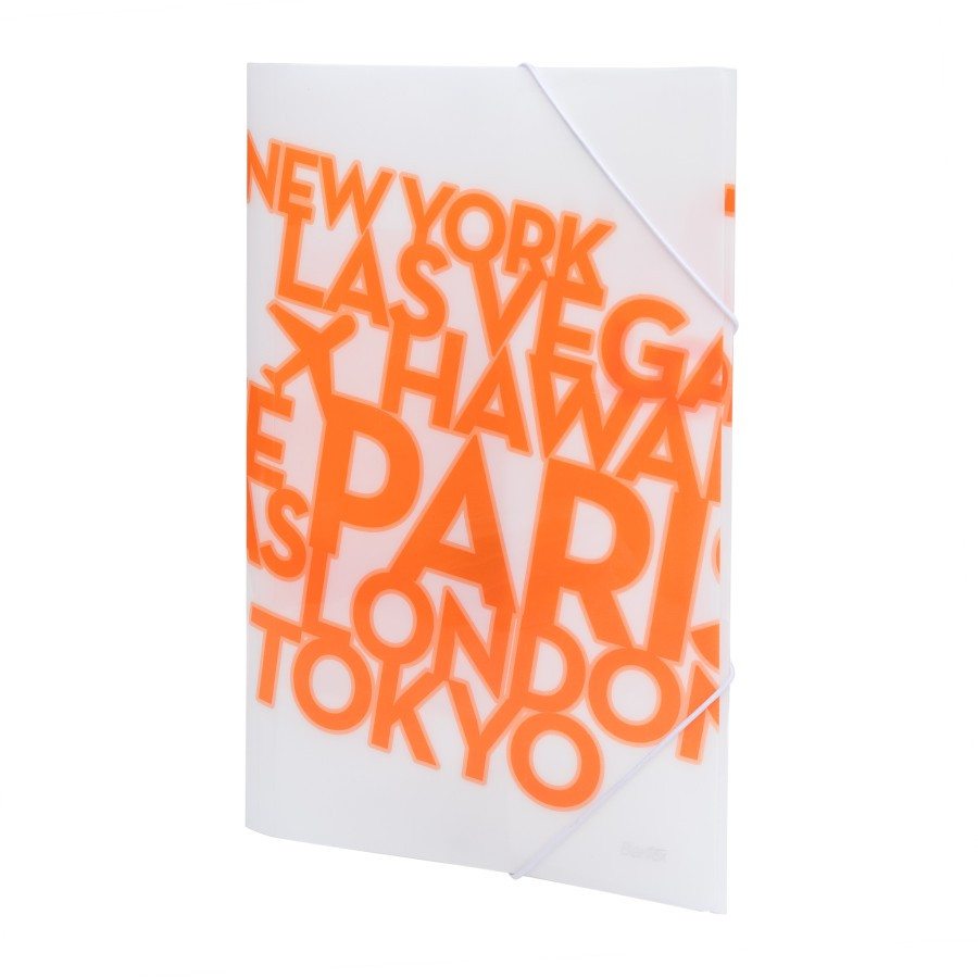 

Bantex PP Jolly Bright Elastic Folder Folio Orange #3432 12
