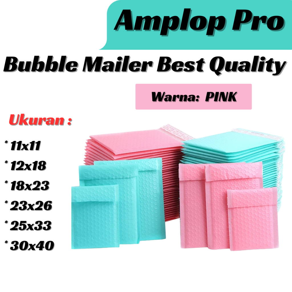 PINK Amplop Bubble Wrap RUSFET Bubble Bag Mailer Premium (Minimum 5 Pieces) - Bubble Wrap - Bubble M