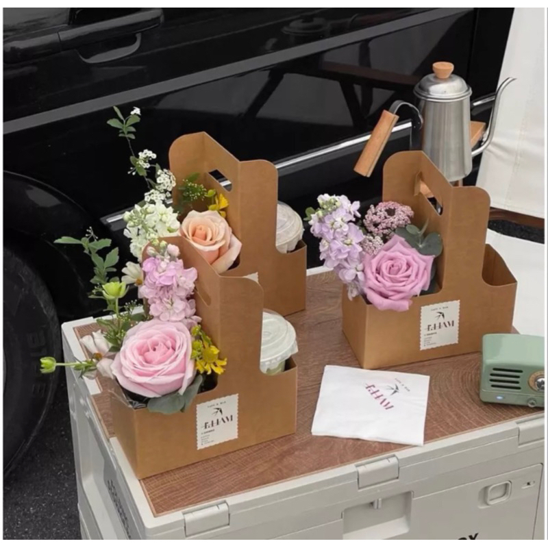 

Cup Holder Kopi Box Takeaway Botol Almond Kale Packaging Jar Toples | FP Coffee