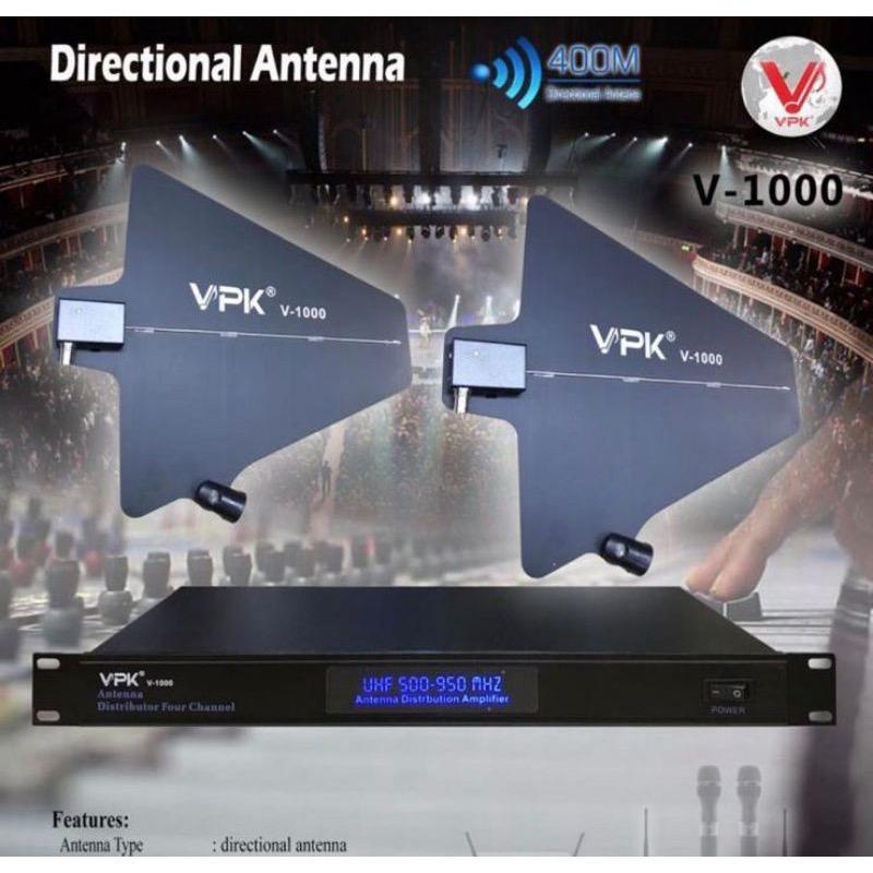 Penguat Sinyal Mic Wireless VPK V1000 Antena Mic Wireless VPK V 1000