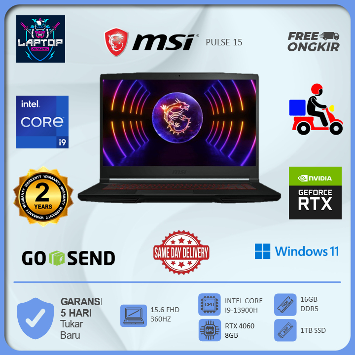 MSI PULSE 15 I9 13900H RTX4060 8GB/ 16GB 1TB