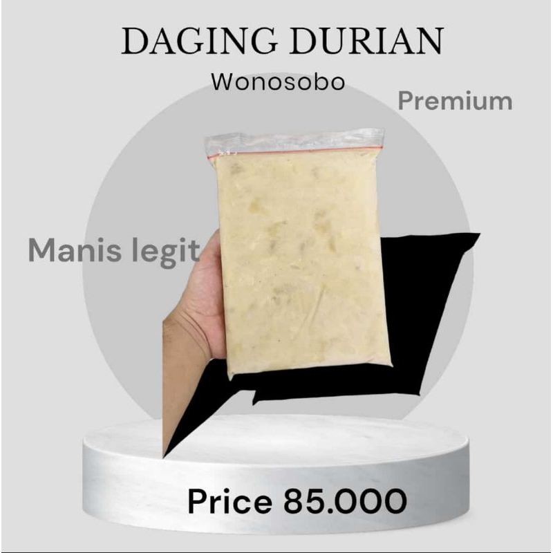 

Best Seller !!! Daging utuh Durian Wonosobo Legit & Enak 1kg