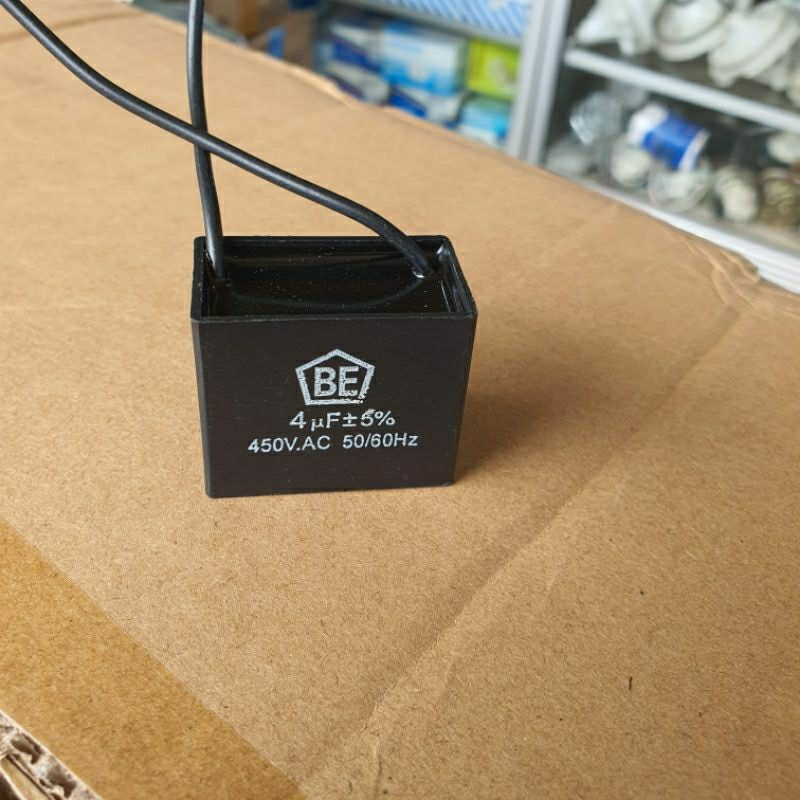 Kapasitor Kipas Angin Capasitor 4UF/450V KOTAK
