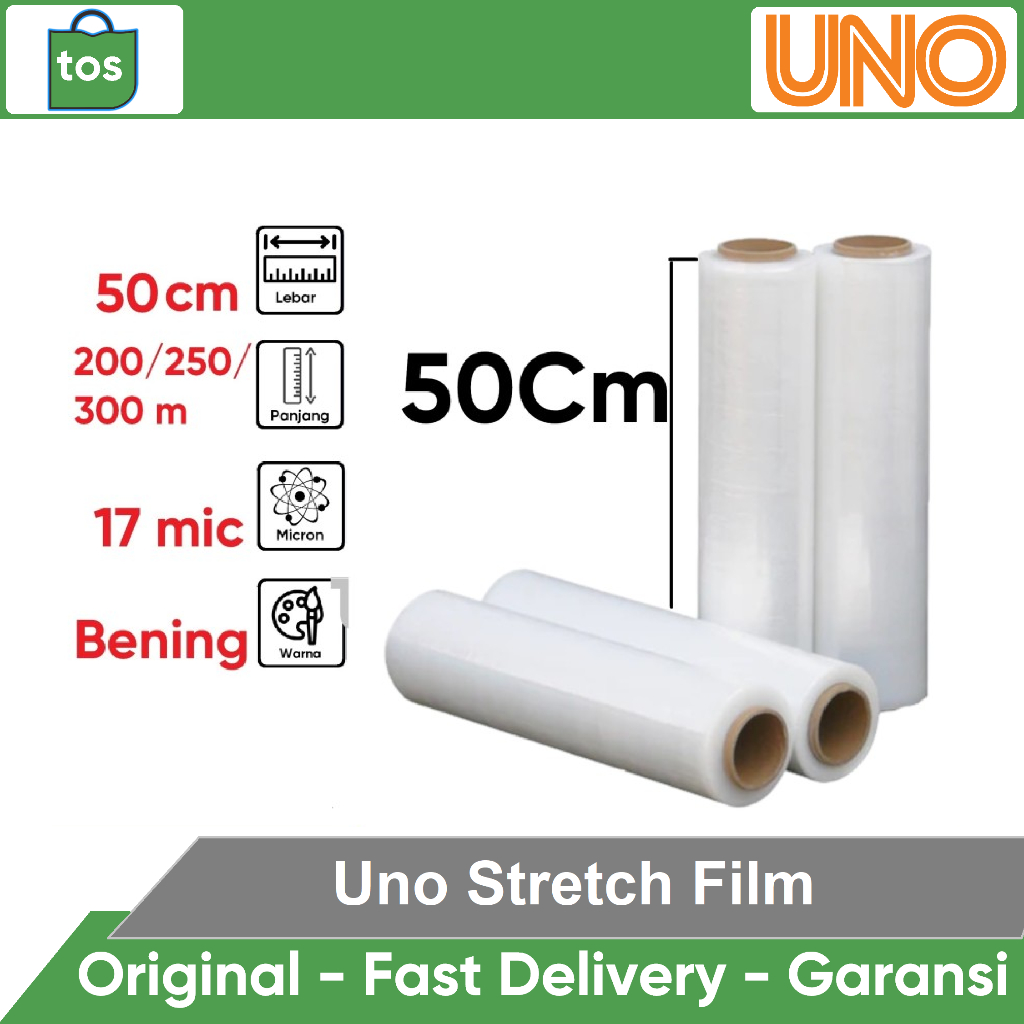 

Stretch Film OEM Plastik Wrapping Lebar 50 Cm Panjang Full 17 Micron