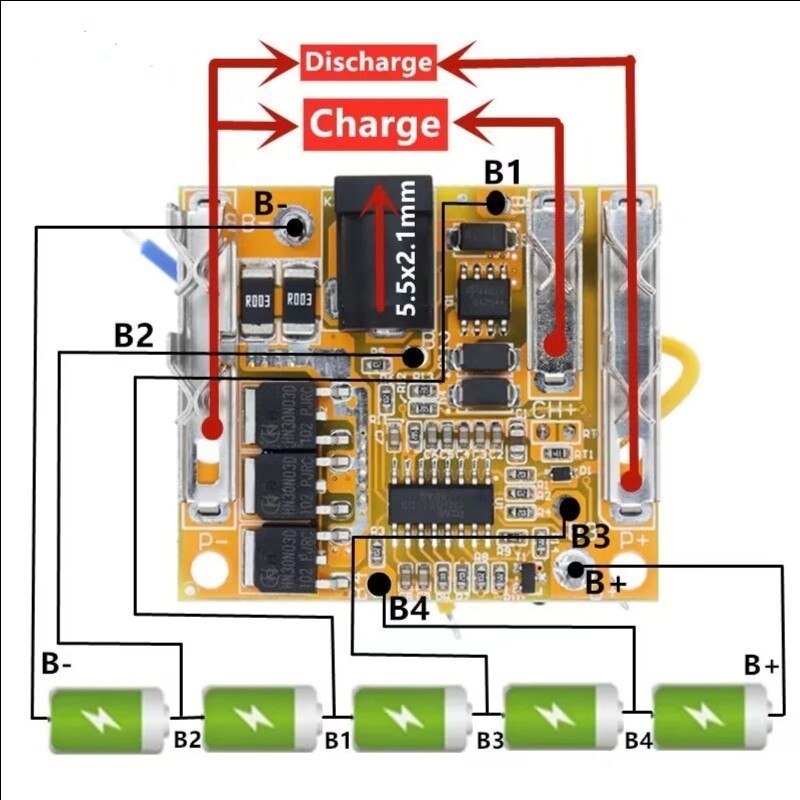 BMS Modul Sparepart Baterai Jld Ryu Modern - BMS 12V