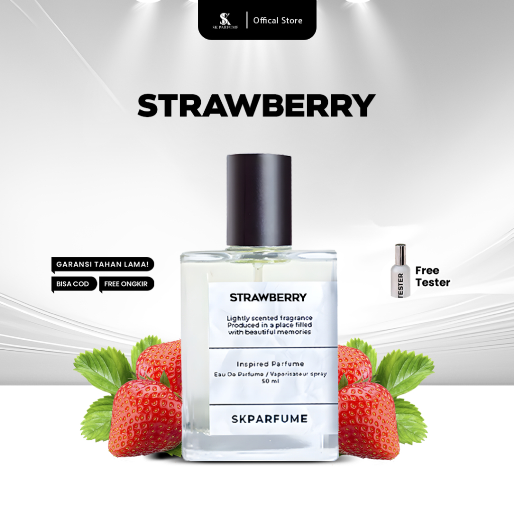 PARFUM WANITA AROMA MENYEGARKAN FRUITY STRAWBERRY SK PARFUME