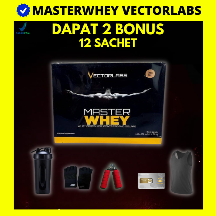 Vectorlabs Master Whey 12 Sachet Susu Protein Shake Isolate Master Whey MasterWhey 12 sachet lbs isi