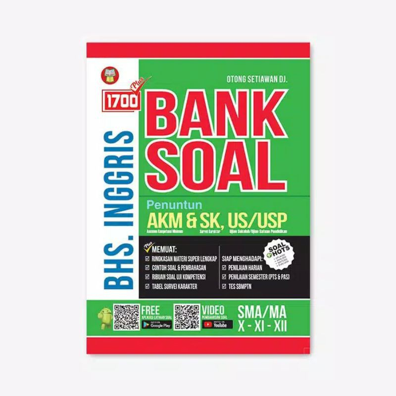 BUKU BANK SOAL 1700 PLUS BAHASA INGGRIS SMA/MA/SMK KELAS X-XI-XII