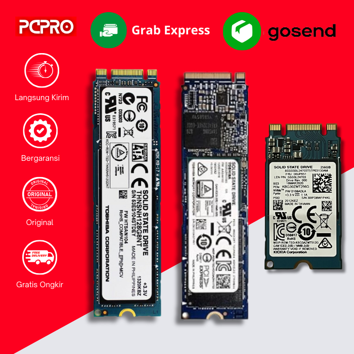 SSD TOSHIBA 256GB NVME 2280 SSD 256GB M.2 SSD 128GB M.2 2280 SSD MURAH