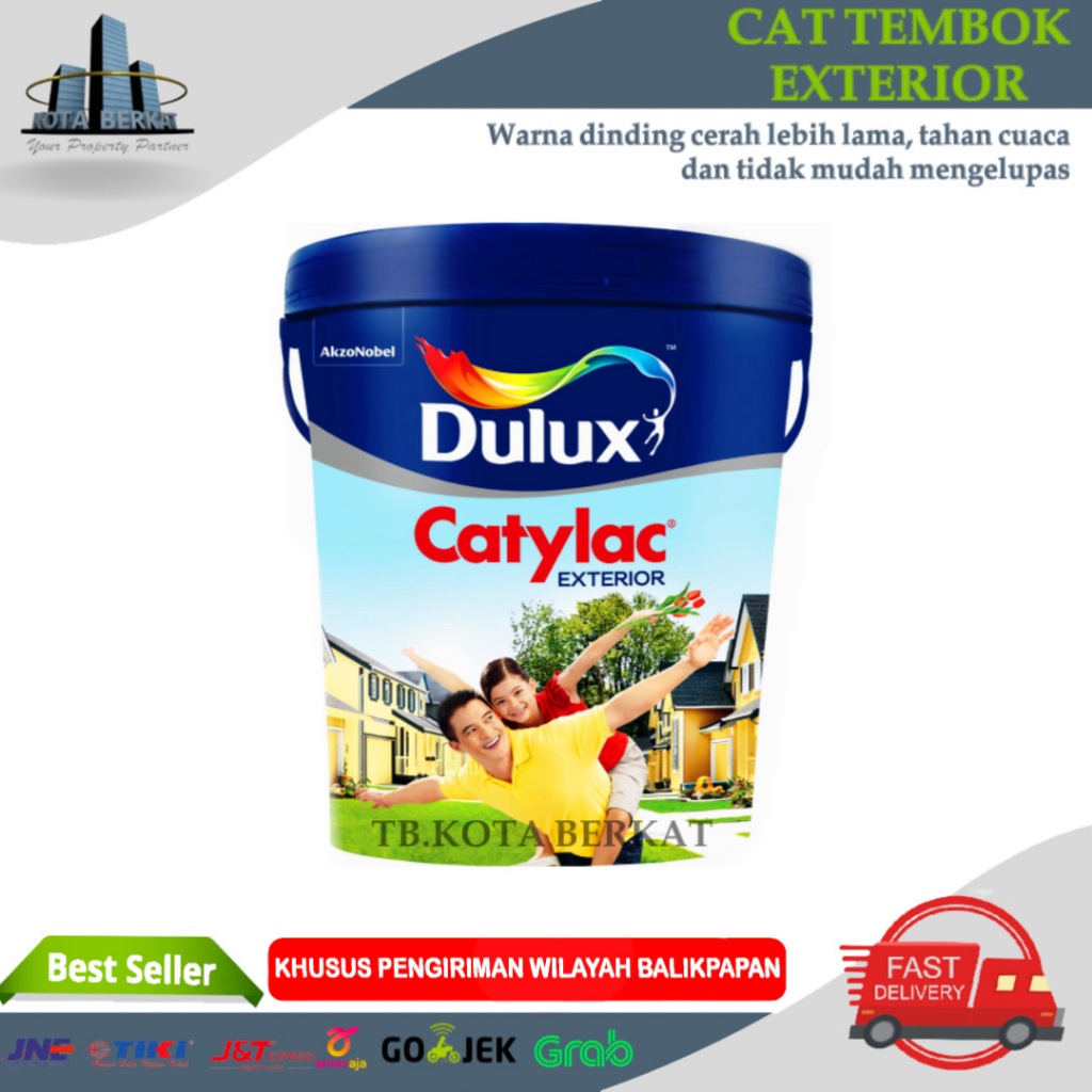 DULUX CATYLAC EXTERIOR/ CAT TEMBOK EXTERIOR WHITE 5KG
