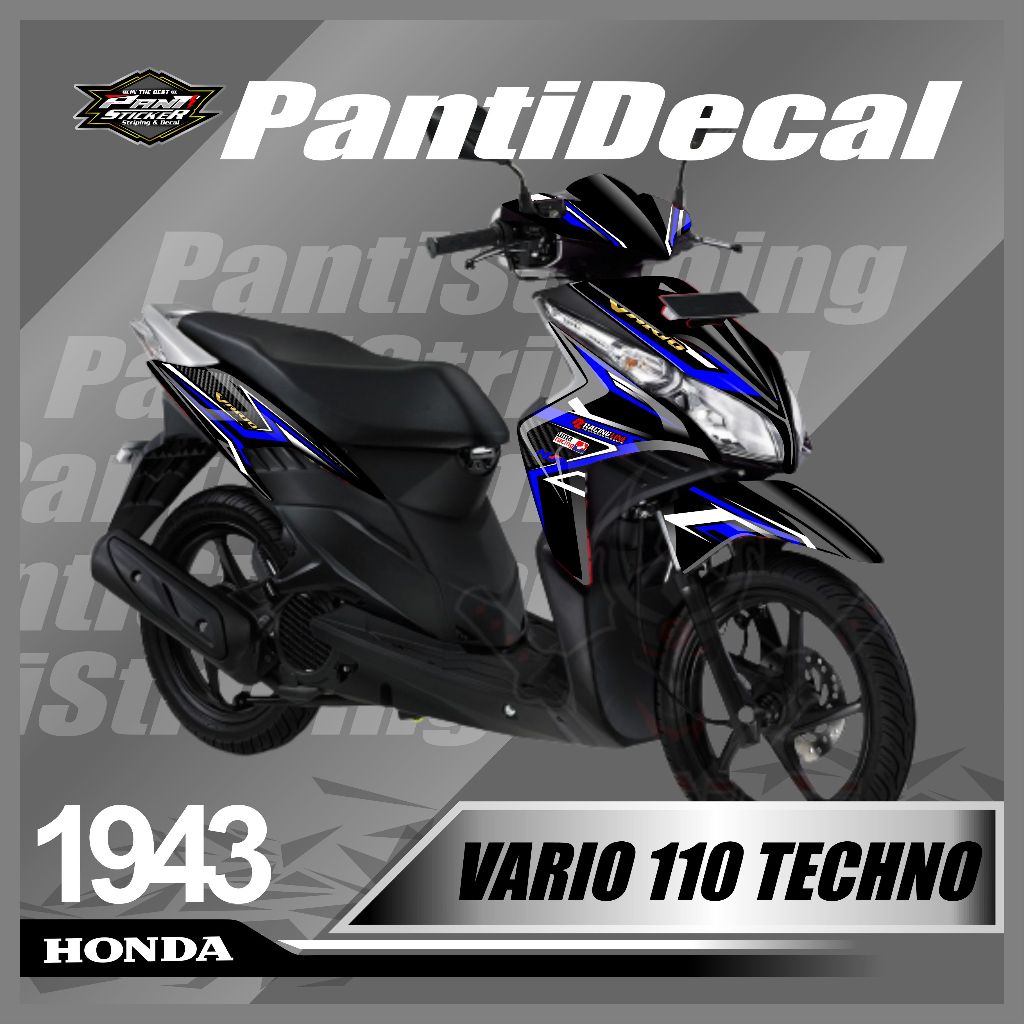 Stiker motor Decal Fullbody Vario 110 Techno Karbu 2009-2013 anti gores- skotlet vario 110 techno De