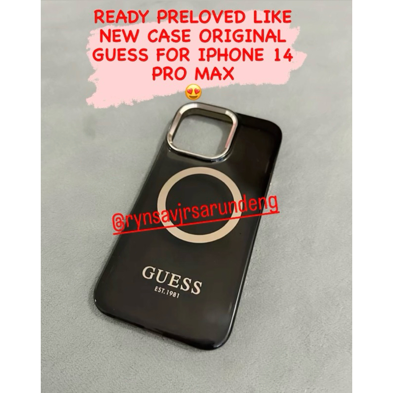 R E A D Y ‼️ PRE❤️ LIKE NEW CASE ORIGINAL GUESS IPHONE 14 PRO MAX